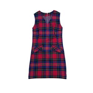 Vintage Moffett Tweed and Tartan Women's Plaid Jumper Dress